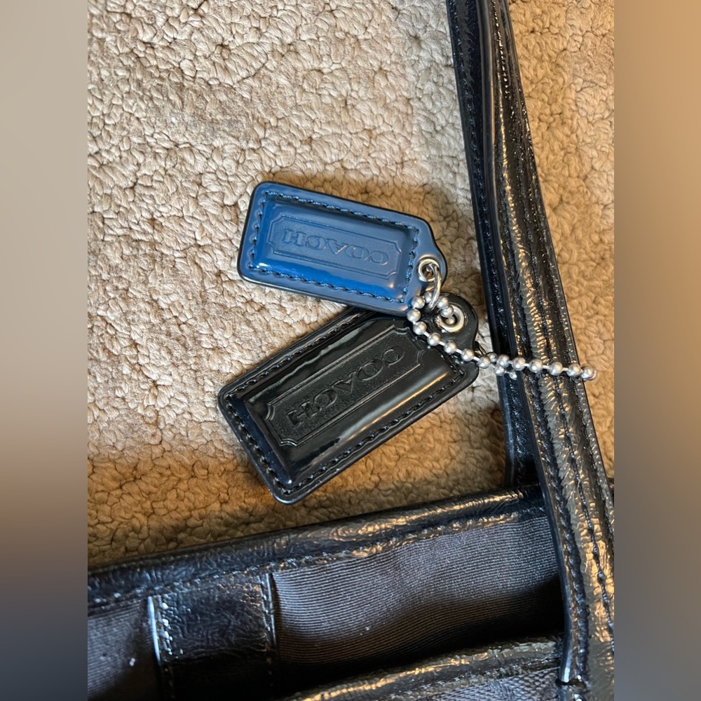 Coach Signature Stripe Python Print Carryall Hand… - image 7